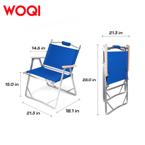 WOQI เฟอร์นิเจอร์กลางแจ้งอลูมิเนียมอัลลอยด์แบบพกพาพับเก้าอี้ชายหาดตกปลาและปิกนิกเก้าอี้ <span class=keywords><strong>Kmit</strong></span> - Product Image 2