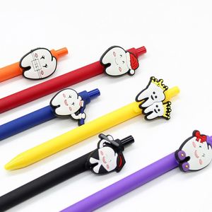 Promotion Custom Logo PVC Soft Rubber Tooth Shape Ballpoint <b>Pen</b> Candy <b>Color</b> Cartoon Nurse <b>Pen</b> Press Feature Made Durable Plastic - Product Image 4