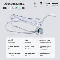DC 5A 12-24V 60W Capteur Tactile Intelligent à Variation de Couleur Unique IP21 pour Armoire