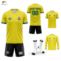 Maillots de football personnalisés OEM, impression du nom du joueur, impression par transfert thermique, respirant, séchage rapide, manches courtes, unisexe, kits de football pour adultes