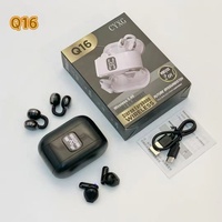2 paires d'écouteurs sans fil Q16 pour couple, chipset JL, affichage numérique, ANC, contrôle tactile, longue durée de vie de la batterie, son stéréo