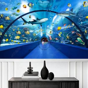 Mur adhésif tunnel d'<span class=keywords><strong>aquarium</strong></span> 3d océan worldwallpaper - Product Image 3