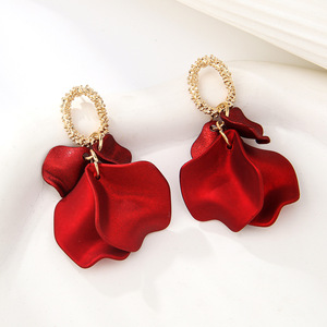 Orecchini a Petalo Colorati all'Ingrosso, Stile Retrò Francese, per Vacanze, Matrimoni, <span class=keywords><strong>Spiaggia</strong></span>, Orecchini a Perno e Pendenti a Fiore per Donne - Product Image 2