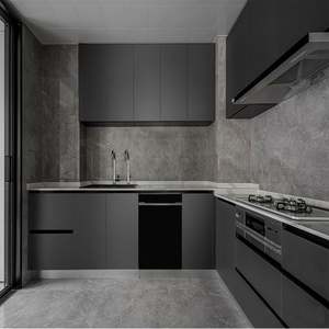 Custom Modern Style High Quality Modular Kitchen Cupboard Full Kitchen Furniture Set L-Shape Wooden Kitchen Cabinet - Product Image 4