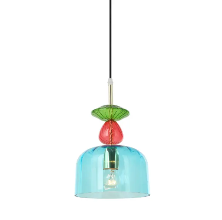 Creative Vintage Meerdere Kleur Glas Kroonluchters Lamp Hanglampen