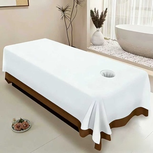 Beauty <b>Bed</b> Large <b>Bed</b> <b>Single</b> Beauty Salon Special Thick <b>White</b> With Holes <b>Single</b> Piece Anti Wrinkle Easy to Wash - Product Image 2