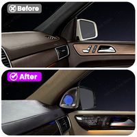 Tweeter rotatif 4D pour Mercedes GLE GLS W166 2011-2019 |   Synchronisation de la lumière ambiante à 64 couleurs, mise à niveau OEM pour la colonne A