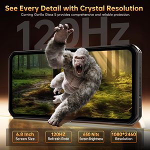 โทรศัพท์มือถือรุ่นเรือธง 5G ทนทาน OUKITEL WP300 ชิปเซ็ต Dimensity 7050 หน้าจอ 120Hz แบตเตอรี่ 16000mAh ชาร์จไว 45W กล้อง 108MP - Product Image 5