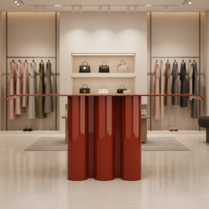 <span class=keywords><strong>Console</strong></span> rétro-moderne laquée bordeaux à colonnes cannelées pour entrée, salon <span class=keywords><strong>de</strong></span> cocktails et décoration <span class=keywords><strong>de</strong></span> hall <span class=keywords><strong>de</strong></span> co-ventilation - Product Image 5