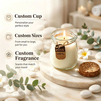 Bougie parfumée de luxe en cire de soja, en pot céramique avec couvercle en bois, pour les fêtes, marque privée, vente en gros, cadeau d'aromathérapie avec étiquettes