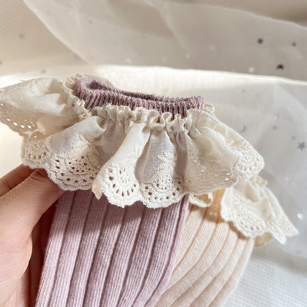 Espanhol Primavera algodão macio mid tubo meia-calça planície bebê meninas  mid bezerro laço princesa meia malha recém-nascido bebê meias| Alibaba.com, image size:1000x1000