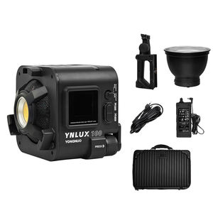 <span class=keywords><strong>YONGNUO</strong></span> <span class=keywords><strong>YNLUX100</strong></span> 100W 3200K-5600K Compact Portable LED Vidéo COB Photographie Lumière de Remplissage pour Studio de Photographie - Product Image 1