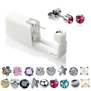Lingchee dùng một lần vô trùng piercing Gun ear Studs Kit Vỉ đóng gói sụn tragus Helix mũi piercer công cụ - Product Image 1