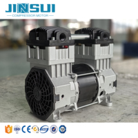 Compresseur d'air silencieux sans huile 220V 1.8KW Moteur à haut débit d'air Compresseur d'air à piston à double cylindre