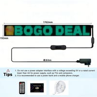 Écran LED flexible 16*192, 8 pièces/carton, application Bluetooth, étanche IP65, écran souple RVB couleur pleine, 1762x192mm pour boutique