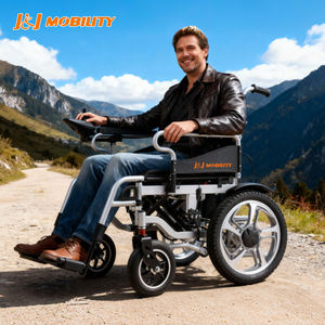 Silla de ruedas eléctrica de viaje ultraligera superventas 2024, diseño plegable automático portátil para equipos de rehabilitación para discapacitados - Product Image 1