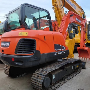 Mini-excavatrice Doosan d'occasion en stock DX55 DX60-7 DX60-9C DX75 DX80, mini-excavatrice sur chenilles Doosan de haute qualité à prix bas - Product Image 1