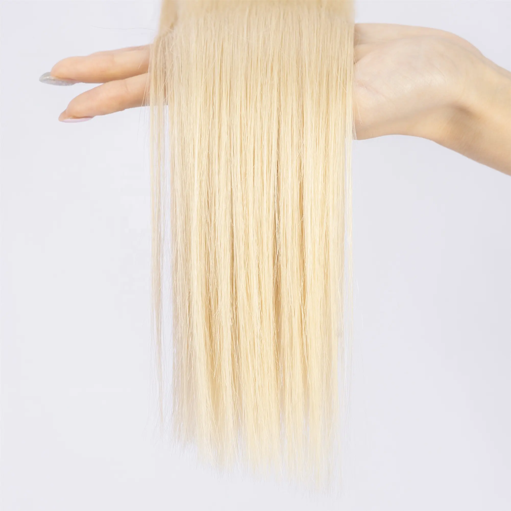 Geniale Inslag Hair Extensions Dubbel Getekend Menselijk Haar 100% Remy Maagd Russisch Genie Blonde Kleur Menselijk Haar