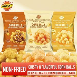 Snacks de Maíz con Sabor a Caramelo, Textura Semiblanda, Sin Grasas Trans, Dulce Caramelo Rico, No Grasoso, Fácil de Transportar - Product Image 5