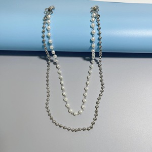 Pearl Waist <b>Chain</b> Double Layer Bead Imitation Pearl Casual Hip Hop Style For Women Men <b>Jeans</b> Skirt Outfit Accessory - Product Image 3