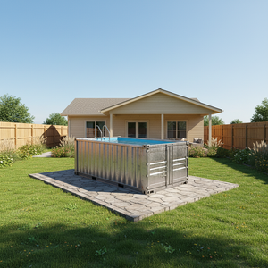 Piscina de Fibra de Vidrio Personalizada para Jardín o Patio Trasero, de 20 pies x 40 pies, para Familias, <span class=keywords><strong>Pequeña</strong></span>, para Niños, <span class=keywords><strong>en</strong></span> Contenedor, para Instalar Sobre el Suelo - Product Image 1