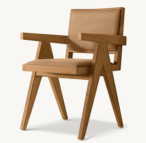 JAKOB, muebles de lujo de estilo moderno enmarcados, tela personalizada, cojín suave de felpa, marco de madera maciza, respaldo, sillones de comedor - Product Image 4