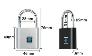 Cadenas biométrique intelligent, serrure à empreintes digitales, sécurité renforcée, accès facile, antivol, étanche, en alliage de zinc - Product Image 6