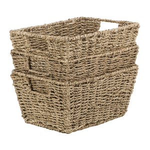 <b>Rectangular</b> <b>Storage</b> Seagrass <b>Baskets</b> - Product Image 1