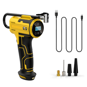 מדחס אוויר נייד אלחוטי דיגיטלי למילוי צמיגים 12V/DC משאבת רכב ואופניים מהירה עם תאורת LED OEM - Product Image 2