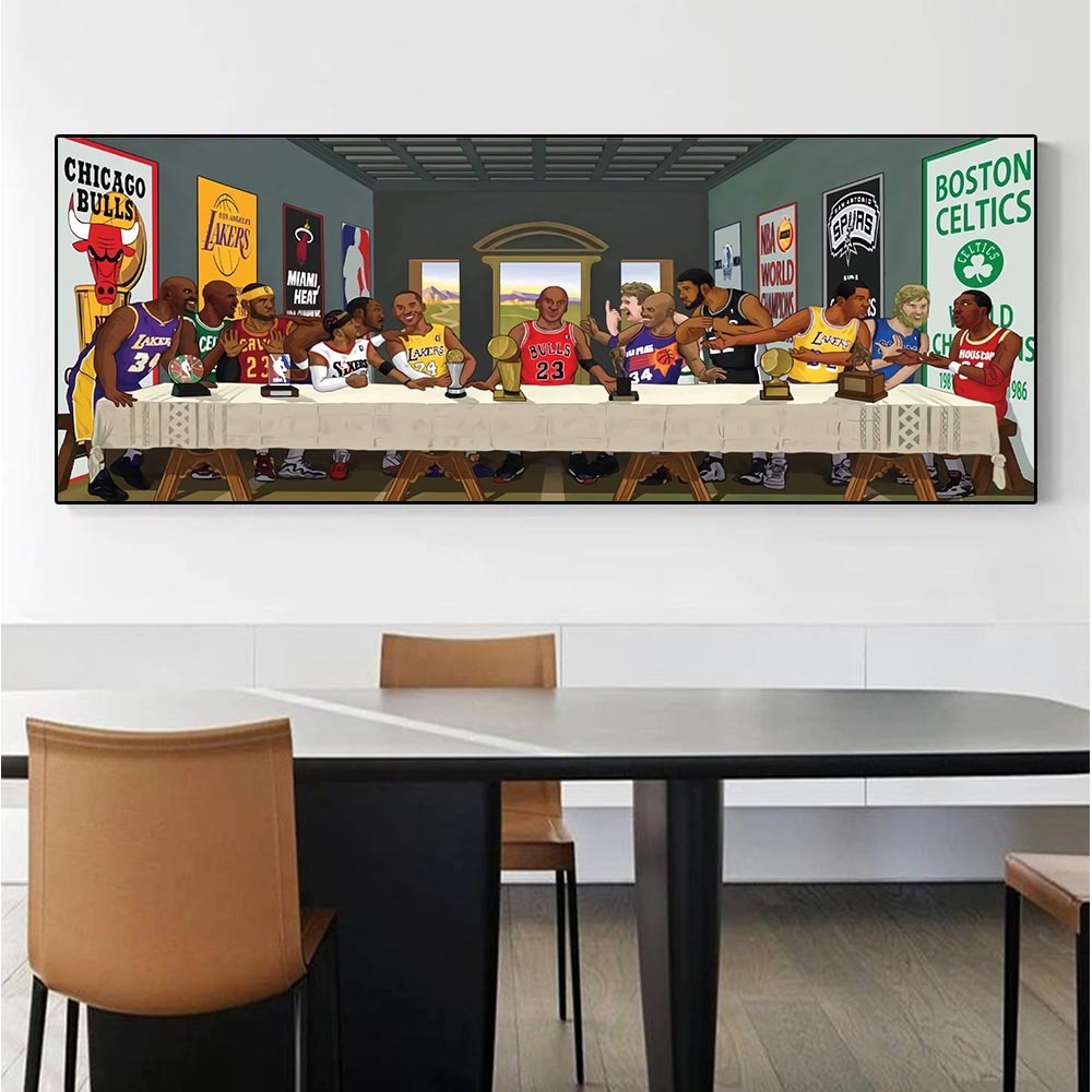 RuiChuangKeJi Stampa Su Tela 'Ultima Cena' 60x120 Cm - Decorazione Murale Moderna Senza Cornice
