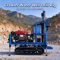 Foreuse hydraulique sur chenilles haute performance pour puits d'eau, machine de forage pour l'approvisionnement en eau rural