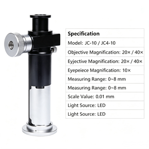 Microscope de mesure portable JC-10 JC4-10 Haute précision 20X 40X Éclairage LED pour la mesure industrielle - Product Image 3