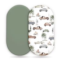 Matelas pour bébé nouveau-né en jersey de coton biologique 100% imprimé sur mesure, couleur unie, motif floral, doux, lisse, anti-boulochage, 32"*16"