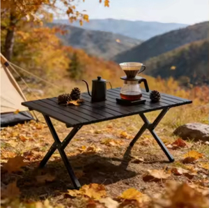 Ensemble de table basse d'extérieur facile à assembler, mobilier d'extérieur moderne et portable en fer pour les lieux de loisirs - Product Image 1