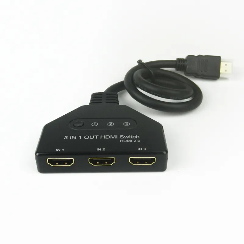 4K 3 Port HDMI Switch 3x1 1080P 3D HDMI Auto Switch 3 In 1 Out Pigtail Konverter Ausgang Pigtail Kabel Für DVD HDTV Xbox PS3 PS4