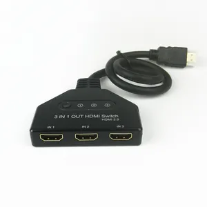 Prozor — interrupteur HDMI 3 ports, 1 sortie, pour vidéo 3D, 4K, 1080P, convertisseur en queue de cheval, câble pour DVD, HDTV, Xbox, PS3, PS4