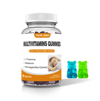 Complément alimentaire multivitaminé en gommes végétaliennes pour femmes en marque propre, gommes multivitaminées pour enfants