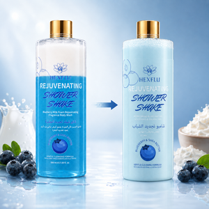 <span class=keywords><strong>Gel</strong></span> <span class=keywords><strong>Douche</strong></span> Revitalisant au Beurre de Karité et Myrtille 500ml – Mousse Parfumée Nettoyante Douce pour le Corps - Product Image 2