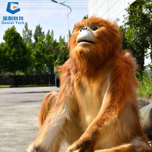Sgaa06 triển lãm công viên sở Thú <span class=keywords><strong>robot</strong></span> động vật khỉ Kích thước cuộc sống khỉ vàng với lông thú - Product Image 4