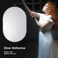 Réflecteur photographique pliable durable 60x90 cm 5-en-1, diffuseur de lumière portable avec sac de transport pour studio et prise de vue en extérieur