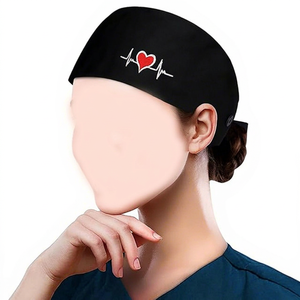 Bonnets de travail unisexes respirants et ajustables avec broderie 3D, bandeau anti-transpiration et lien élastique à nouer, pour cyclisme, activités de plein air, plage et sports, pour adultes - Product Image 1
