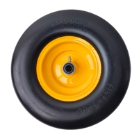 Roue en mousse PU anti-crevaison 13x5.00-6 avec jante en acier noire, pneu plein lisse pour chariot de golf et tondeuse à gazon