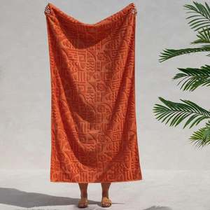 Couleur <span class=keywords><strong>personnalisée</strong></span> 100% coton jacquard <span class=keywords><strong>serviette</strong></span> <span class=keywords><strong>de</strong></span> <span class=keywords><strong>plage</strong></span> personnalisé en relief logo serviettes <span class=keywords><strong>de</strong></span> bain - Product Image 3