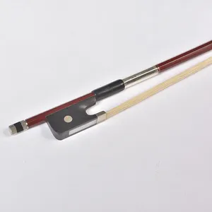 Musical Instrument Customized Real Horse Hair White Pearl Inlaid Brazilwood Viola Bow