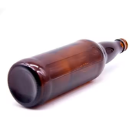 Vente en gros Bouteille de bière en verre transparente noire vide bon marché 330ml 33cl 12oz