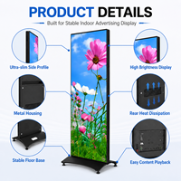 Máquina de Señalización Digital para Interiores, Pantalla LED Publicitaria Vertical y Horizontal de 32, 43, 55, 65, 75, 80 y 86 Pulgadas para Comercios