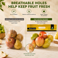 Bolsa de Plástico para Agricultura con Cierre, Impresión Personalizada, Grado Alimenticio PET/CPP, para Lechuga y Frutas