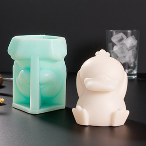 Duck Silicone <b>Mold</b> for <b>Candle</b> Cake Decoration Transparent White Animal Shape 1 Piece Hand Wash Only - Product Image 2