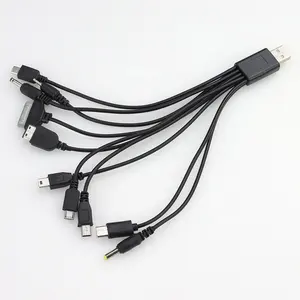 Câble USB 10 en 1 multifonction <span class=keywords><strong>pour</strong></span> téléphone, câble de charge USB, connecteur, fil <span class=keywords><strong>pour</strong></span> Samsung, Sony, <span class=keywords><strong>iPod</strong></span>, LG, Motorola - Product Image 1