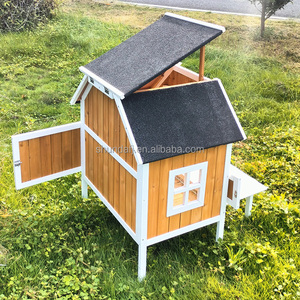 SDCH007-Gelb Neuerscheinung Casa Para Perros Holz-Vogelkäfig Chalet Holzhäuser Tannenholz Katzenhaus mit Druckmuster - Product Image 3